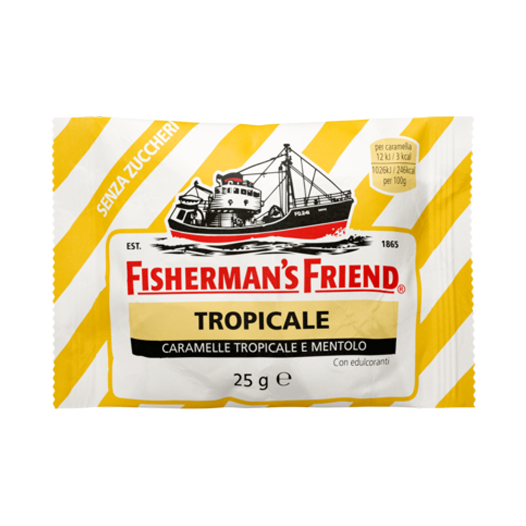 Fisherman’s friend frutta tropicale e mentolo senza zucchero 25 gr
